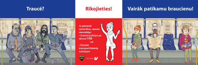 "Rīgas satiksme" together with Riga municipal police is launching a campaign for safety in public transport   